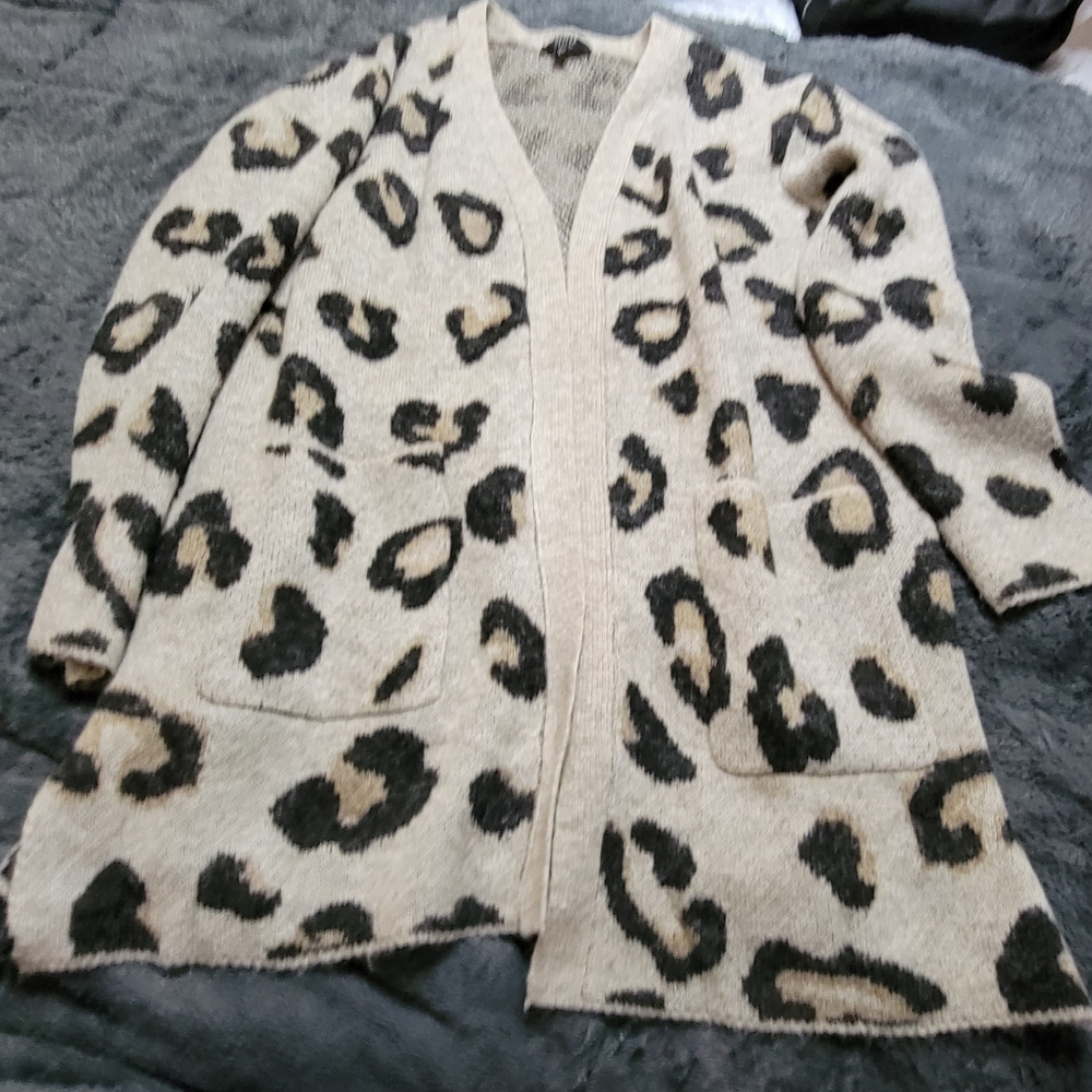 Leopard long cardigan